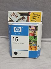 HP Genuine 15 Black Ink Cartridge - New Sealed C6615DC - EXPIRED 2005 picture