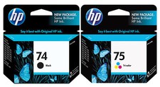GENUINE NEW HP 74/75 (CB335WN/CB337WN) Ink Cartridge 2-Pack picture