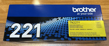 GENUINE Brother TN221Y 1400 Page-Yield TN221Y Toner - Yellow New Sealed picture