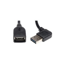 TRIPP LITE UR024-18N-RA Right Angle USB Cable,Black,18in L 30UJ26 picture