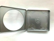 2 NEW HIGH QUALITY SQUARE TIN CD CASE W/WINDOW, CLEAR TRAY, BL801,  picture