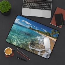Beach Desk Mat, Desk Pad, Mouse Pad, Office Desk Accessories, Home picture