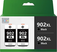 2pk 902XL Black Ink Cartridges for HP 902 Officejet Pro 6960 6968 6970 6975 picture