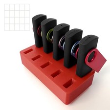  10-Slot USB Flash Drive Holder Stand, Desktop 10 Slots-Stand Stand-Red picture