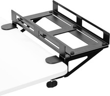 Clamp-on Adjustable Deskside Gaming PC Holder with Wall Mounting Option picture