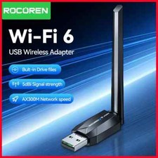 NEW WIFI 6 USB Adapter AX300M Network Card Dongle 2.4GHz External Antenna 2025 picture