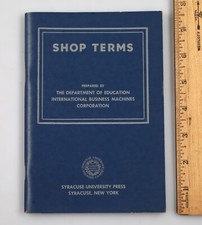 Vintage 1945 IBM Shop Terms Booklet Department of Education Syracuse Press picture