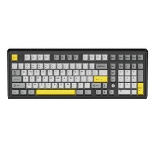 NACODEX Ajazz AK980 Wireless Mechanical Keyboard Grey Yellow picture