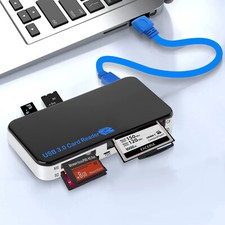 6-in-1 USB 3.0 Memory Card Reader, High-Speed Adapter for SD CF MicroSD XD MS M2 picture