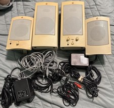 Vtg Apple Design Powered Speakers 1 & 2 W/ AC Adapter Etc TESTED Plz Read Fade picture