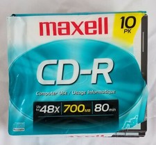 Maxell CD-R 48x 700MB 80min For Use In CD-R Recordable Pack of 9 picture