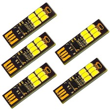 5pcs 6-LED USB Portable Keychain Lamp with Touch Dimming 1W Warm Light 3200K picture