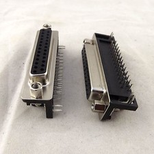 10x DB25 25Pin Female D-SUB Right Angle PCB Solder Cable Adapter Connector 2 Row picture