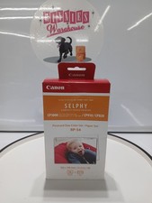 Canon Selphy Compact Photo Printer Postcard Size Color Ink/ Paper Set RP-54 picture
