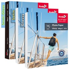 Koala 200g Photo Paper 8.5x11 54lb Inkjet Printer, Semi-gloss / Satin / Glossy picture