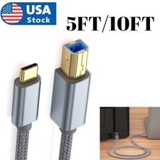 5FT/10FT USB B to USB C Printer Cable Type C Cord for Digital Piano MIDI picture