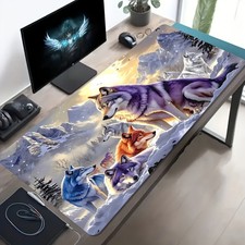 1pc Large Gaming Desk Mat Compatible for PC/Laptop, Wolf Mountain Wolf Pack No picture