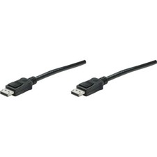 Manhattan Displayport Monitor Cable 6.6 ft. 2 x Male Digital Audio/Video - Black picture