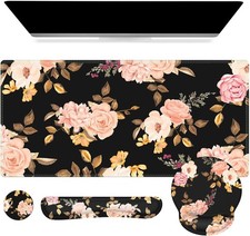 iCasso Desk Mat, Gaming Mouse Pad Wrist Support Set,4in1 XXL Large Mousepad +... picture