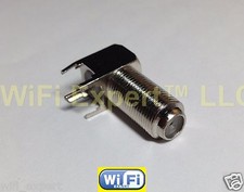 F TV Right Angle female jack center solder PCB mount RF connector ships from USA picture