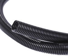 25Ft - 1/4 Inch Split Wire Loom Tubing - Black picture
