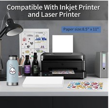 50 pcs translucent vinyl sticker paper for inkjet And laser  printer picture