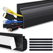 Cable Management Under Desk, 32in (2x15.75in) J Channel, Self Adhesive Cable picture