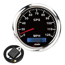 RACETECH 85mm 3-3/8 120 MPH Electrical GPS Speedometer - Black Dial 7 Color L... picture