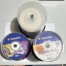 Lot 3 Verbatim Blank DVDs: 30x4.7GB Sealed +50x8.5GB DL +40x4.7GB Unused New picture