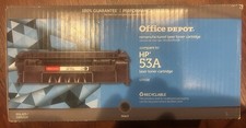 NEW Office Depot HP Black Laser Toner Cartridge Compare Hewlett Packard 53A picture