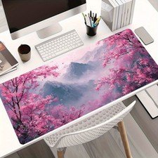 1pc Large Blossom Mouse Pad & Desk Mat Compatible for PC/Laptop Non-Slip Base ♮ picture