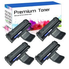 4PK Black ML1610 ML-2010 Toner Cartridge for Samsung ML-1625 ML-2010D3 ML-2510 picture