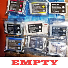 Genuine Epson 96 Ink Stylus Photo R2880 USED/EMPTY Cartridge 9 OEM  All Original picture