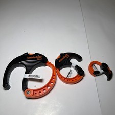 Large CableCuff Reusable Adjustable Cable Clamps Black Orange Set of 3 picture