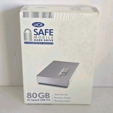LaCie Safe Mobile Hard Drive With Fingerprint Access & 80GB Storage Capacity NEW picture