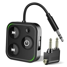 2026 Pro Bluetooth Transmitter Receiver for Airplane /TV/Car/Home Small Black picture