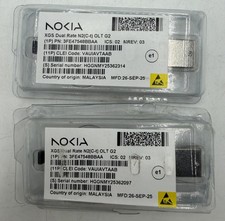 LOT OF 2 NOKIA XGS DUAL RATE N2 TRANSCEIVERS OLT G2 3FE47548BB picture