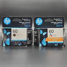 HP 60 Original Ink Cartridge Black and Tri-Color 2 Pack Exp 2024/2025 SEALED picture