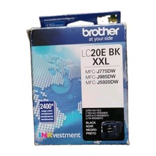 Brother Black Ink Cartridge LC20E BK XXL Super High Yield Black Exp 2021 11 picture