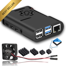 Raspberry Pi 4 Case with Cooling Fan Heatsink for Model 4B Protective Enclosure picture