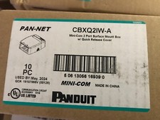 10 Mini-Com 2-Port Surface Mount Box With Quick Release Cover / Adhesive Off Wht picture