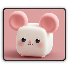 Kawaii Pink Mouse Cube Gaming Mouse Pad picture