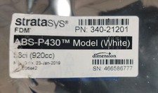 STRATASYS ABS-P430 Model (White) 56ci (920cc) FDM 340-21202 SN: 4665866777 picture