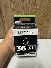 Lexmark 36XL Black Ink Cartridge Return Program Genuine New Open Box picture
