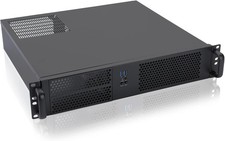 RackChoice 2U Micro ATX Compact Rackmount 2 x 5.25 Chassis Support black  picture