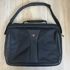 Swiss Gear Wenger Black Laptop Carrying Briefcase Travel Bag With Shoulder Strap picture