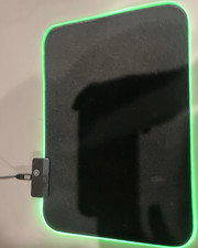 Illuminated RGB LED Black Rubber Mouse Pad with Plain Design MID#4930421 picture
