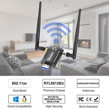 USB WiFi Wireless Adapter for PC - 1200 Mbps Dual Band Antenna picture
