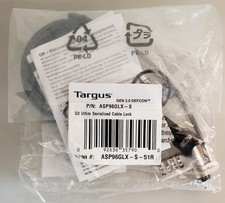 Targus ASP96GLX-S Gen 2.0 Defcon Serialized Combo Lock NEW *SEALED* picture