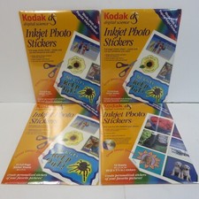 Kodak Inkjet Photo Stickers 60 PAGES 360 3X3 3/4 STICKERS  Bulk Lot 4 NEW PACKS picture